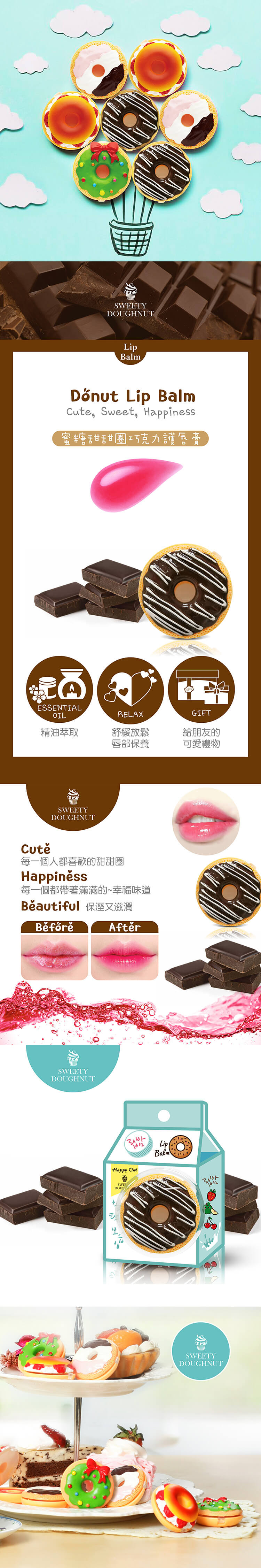 蜜糖甜甜圈護唇膏_巧克力_產品詳情圖 蜜糖甜甜圈護唇膏_巧克力_產品詳情圖